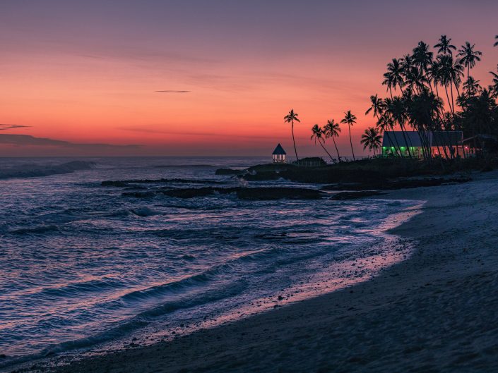 Scenic resort beach with pristine sand